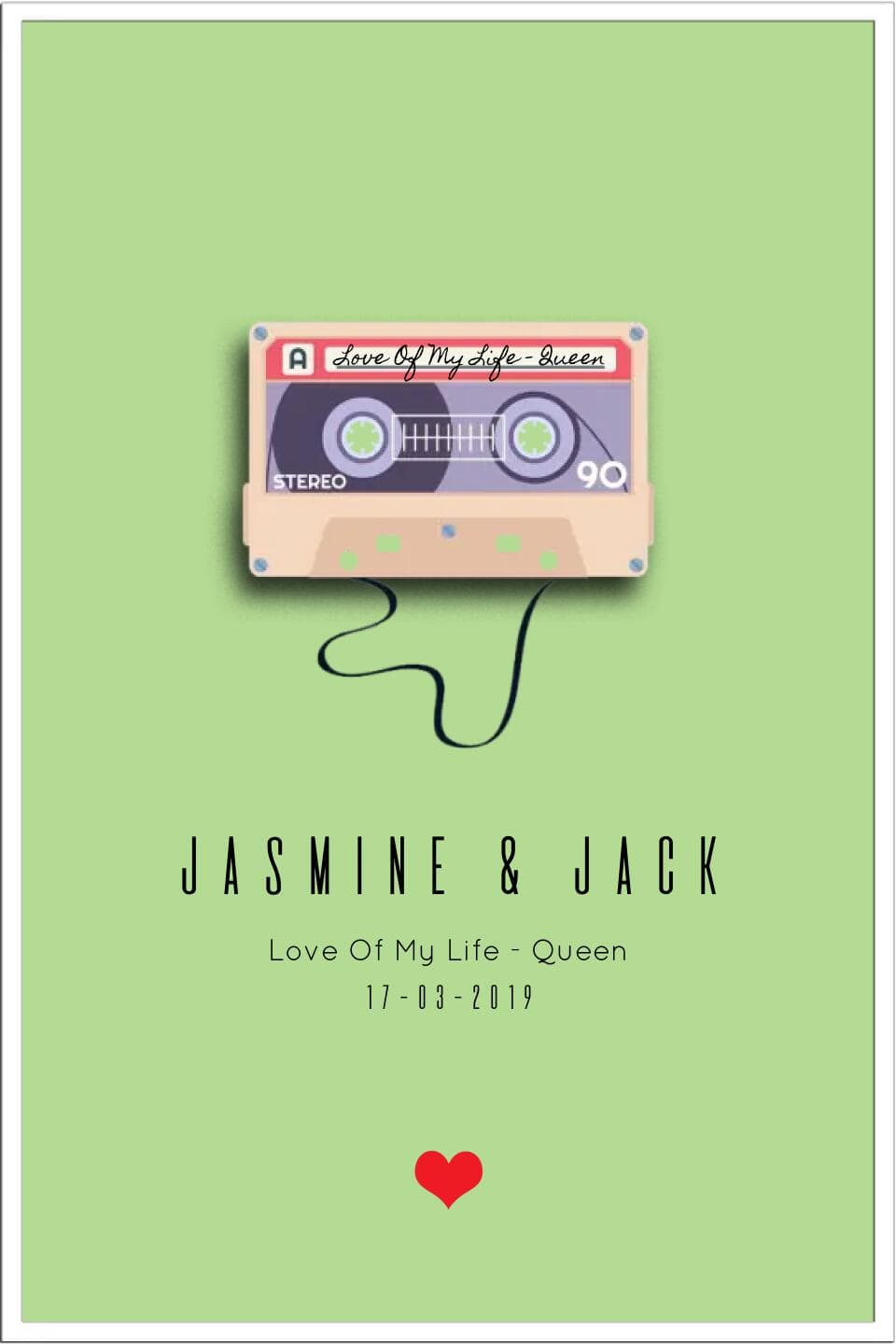 Personalised Mix Tape Framed Print